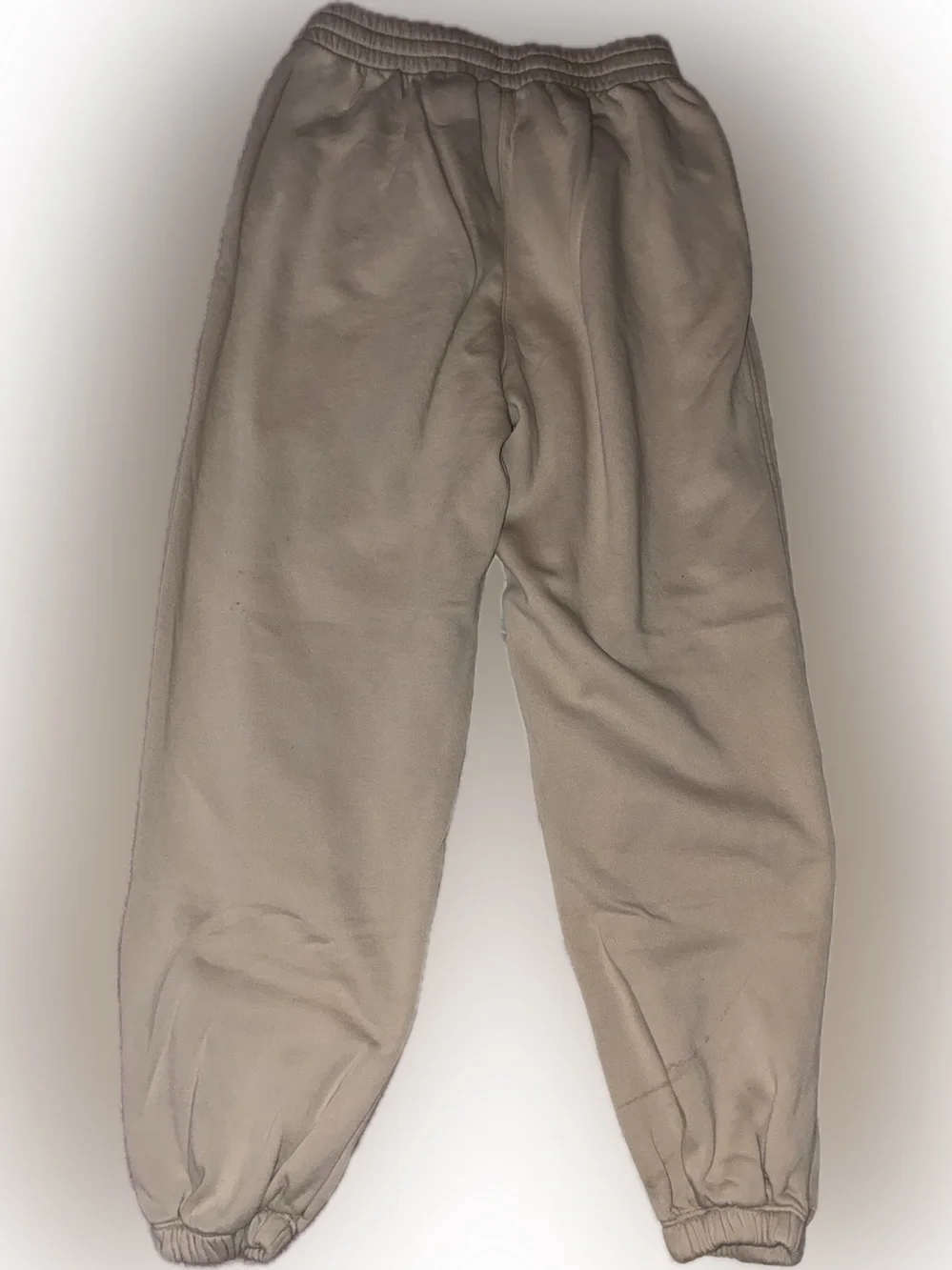 Nike Kids Taupe Fleece Sweatpants with White Swoosh